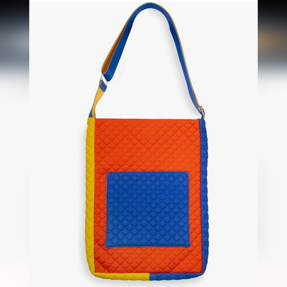 Ban.do Colorful Go-Go Laptop Large Capacityโ colorblock Quilted Tote brand new